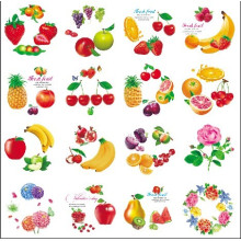 Round Shape Cartoon fruit Flower Design Iml, en etiqueta de molde